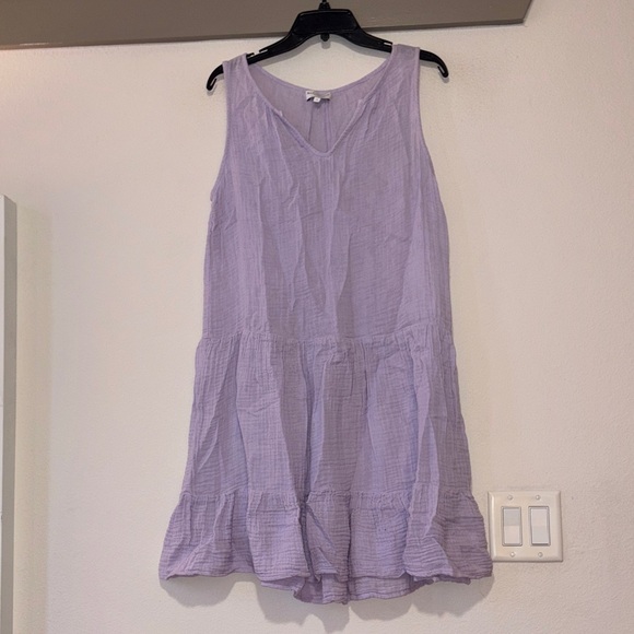 Michael Stars Scarlett Flounce Gauze Dress in Lilac SZ S NWOT - Picture 2 of 5
